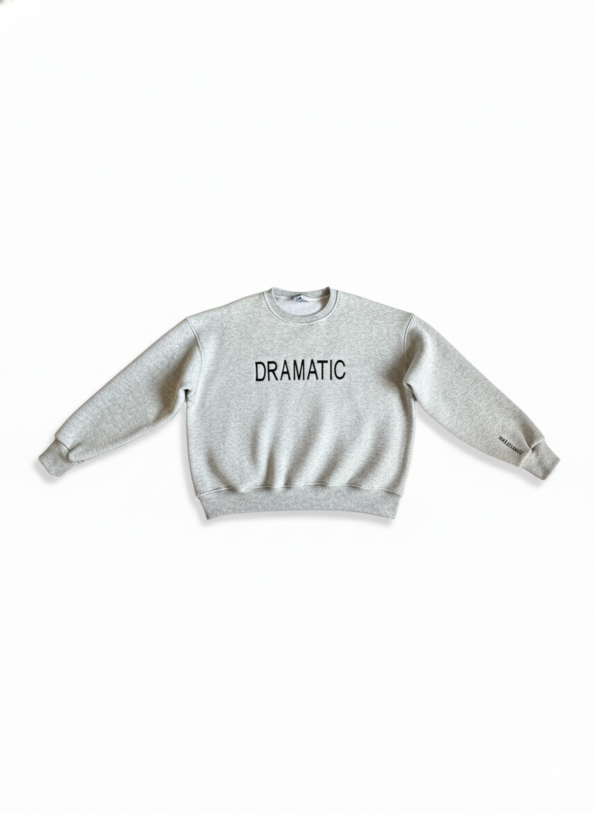 OVER-SIZED DRAMATIC CREW-NECK
